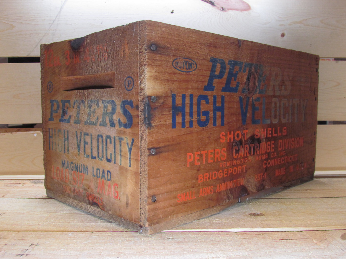 Peters 12 Ga. Shot Shell wooden box