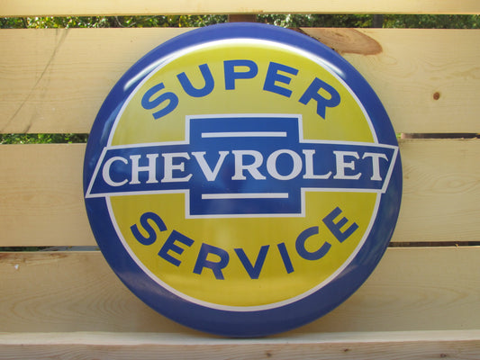 Super Chevy Service Metal Sign