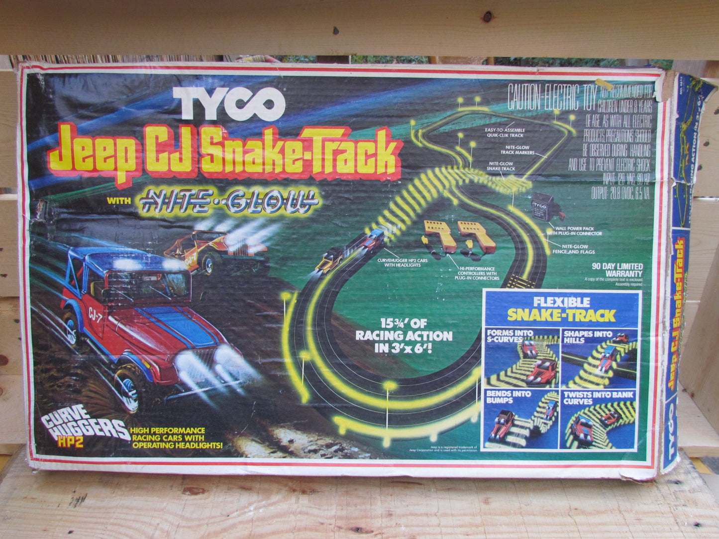 Tyco Jeep CJ Snake-Track  Slot Car Set