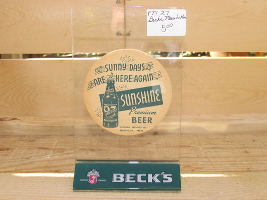 Beck's Beer Menu Holder