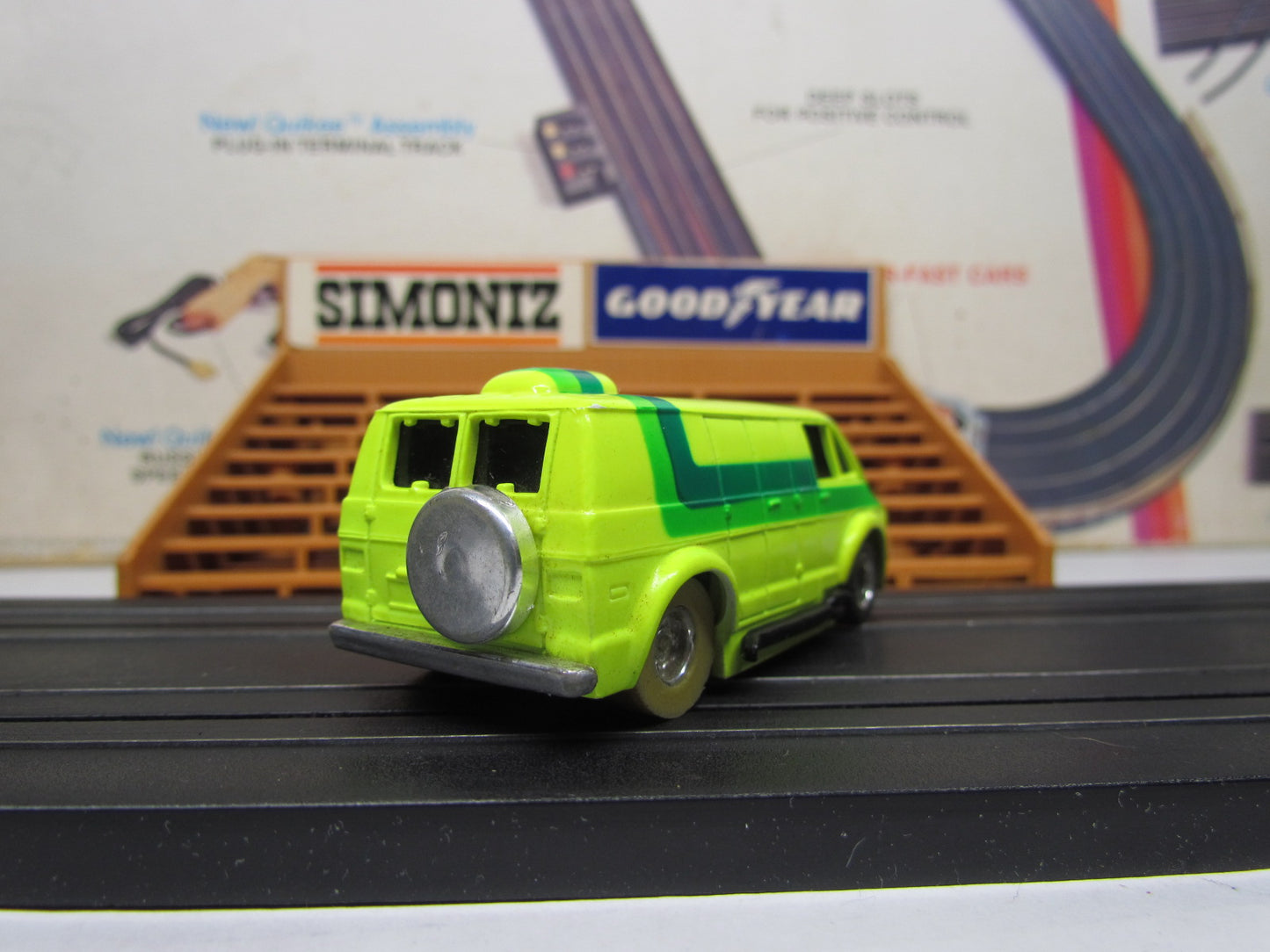 Tyco Dodge Super Glow Van Slot Car