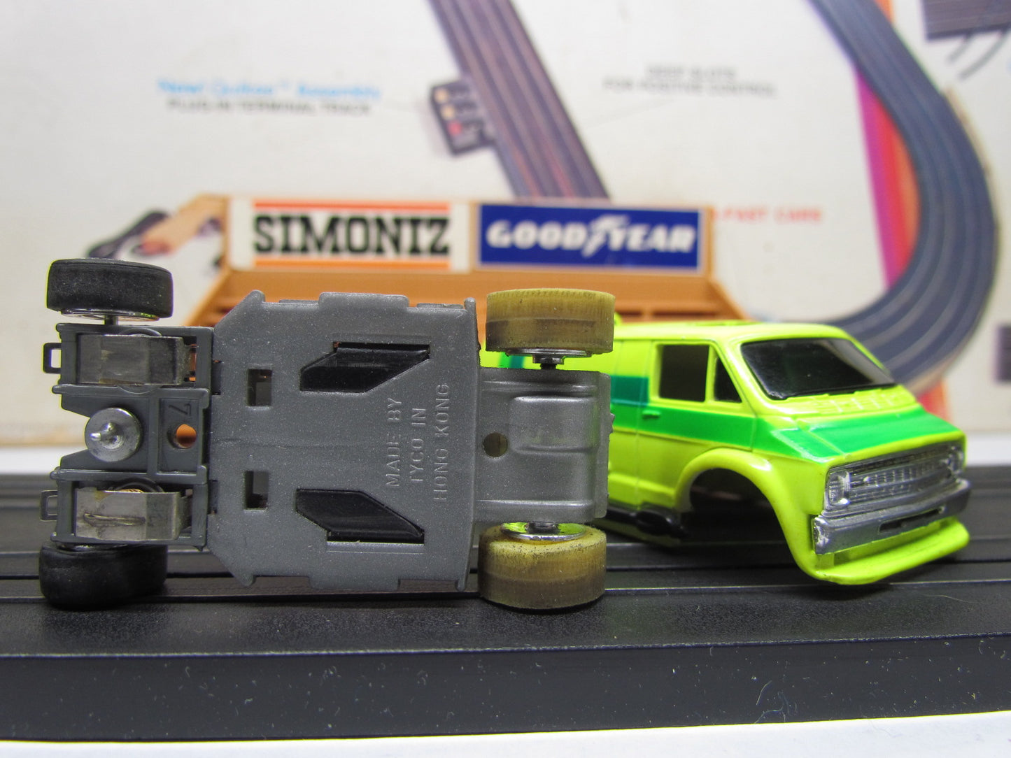 Tyco Dodge Super Glow Van Slot Car