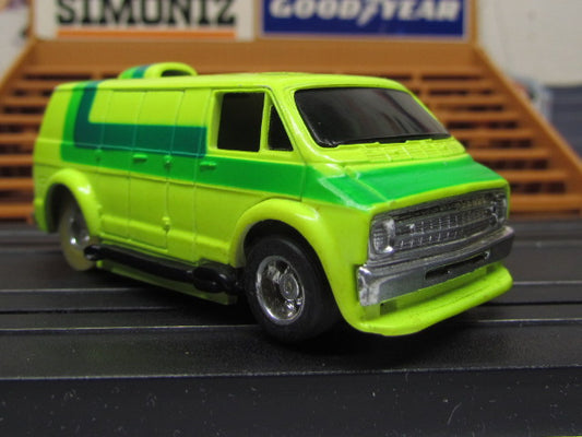 Tyco Dodge Super Glow Van Slot Car