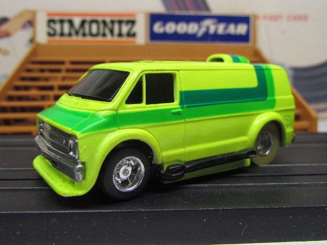 Tyco Dodge Super Glow Van Slot Car