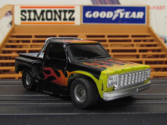 Tyco Pickup Truck w/Flames Slot Car