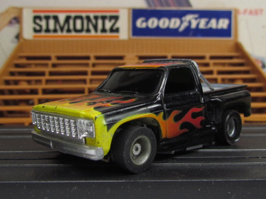 Tyco Pickup Truck w/Flames Slot Car