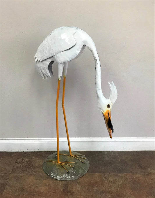 Facing Down Egret with Fish