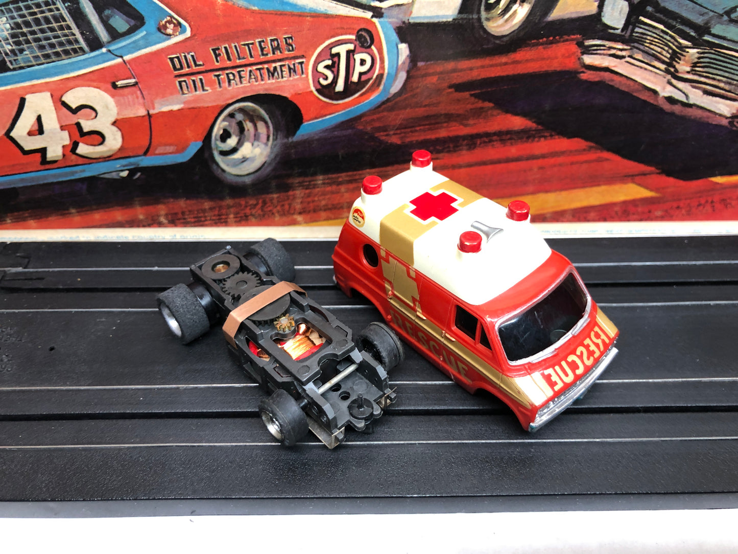 AFX Dodge Rescue Van Slot Car