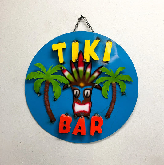 Tiki Bar with Palm Trees Sign